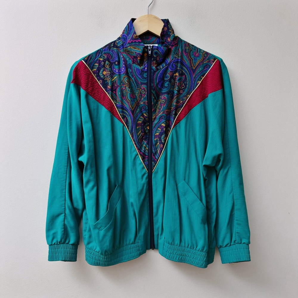 Vintage Alfred Dunner 90s Paisley Windbreaker Jacket